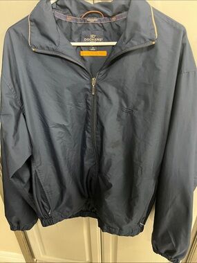 Dockers Navy Windbreaker Jacket with  tan Trim